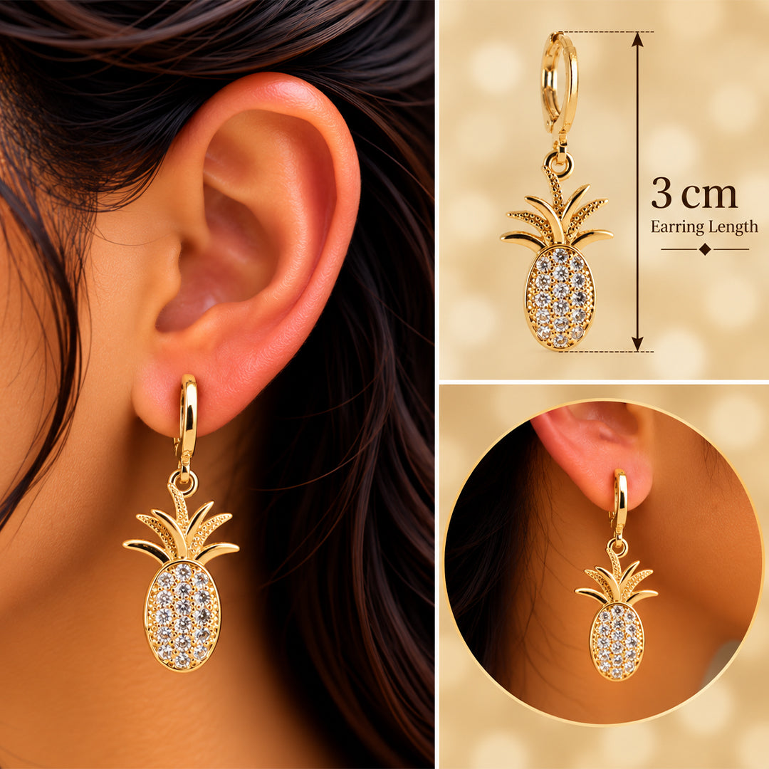 18k Gold Plated Gold Shell Drop Earring