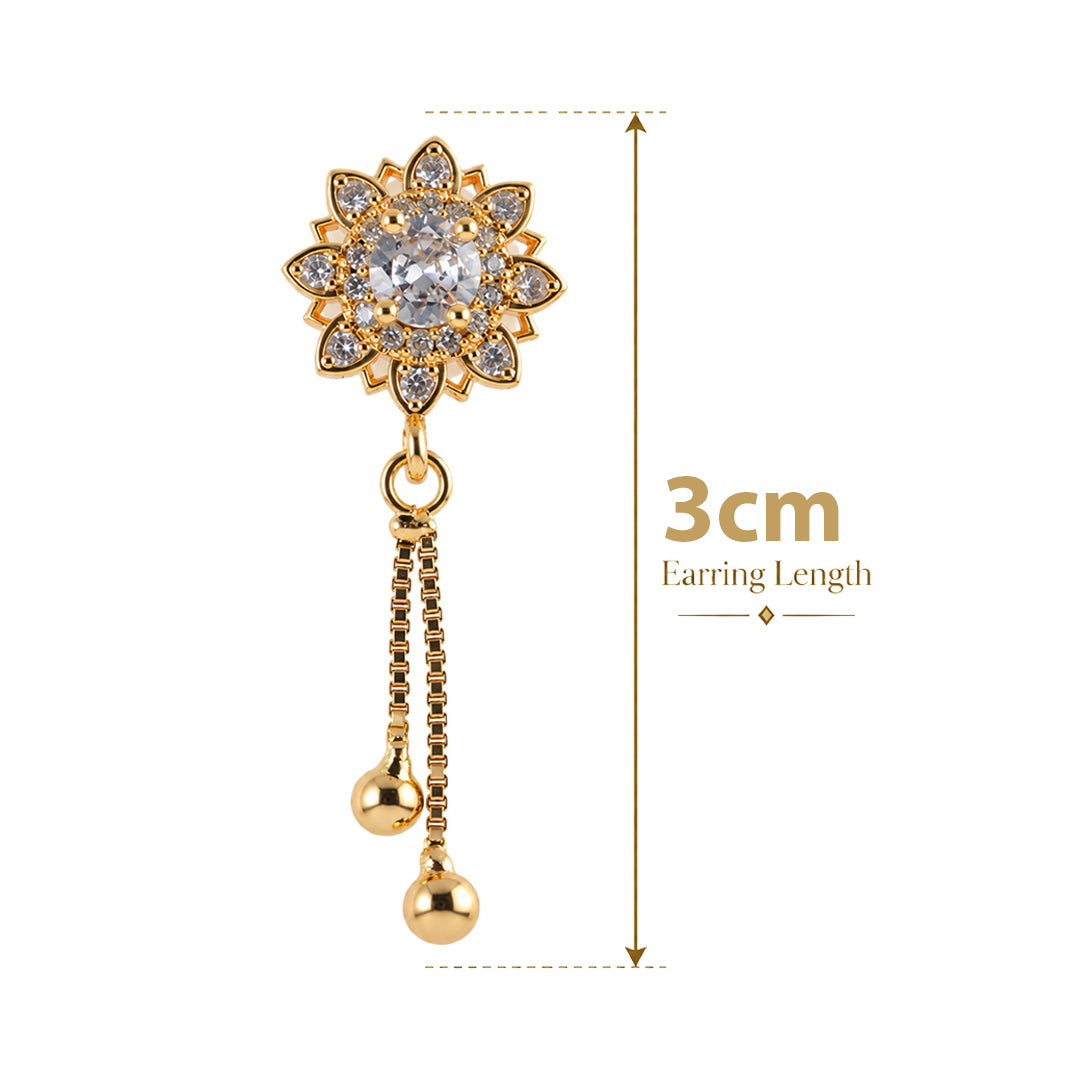 18k Gold Plated Gold Shell Pendant Earring