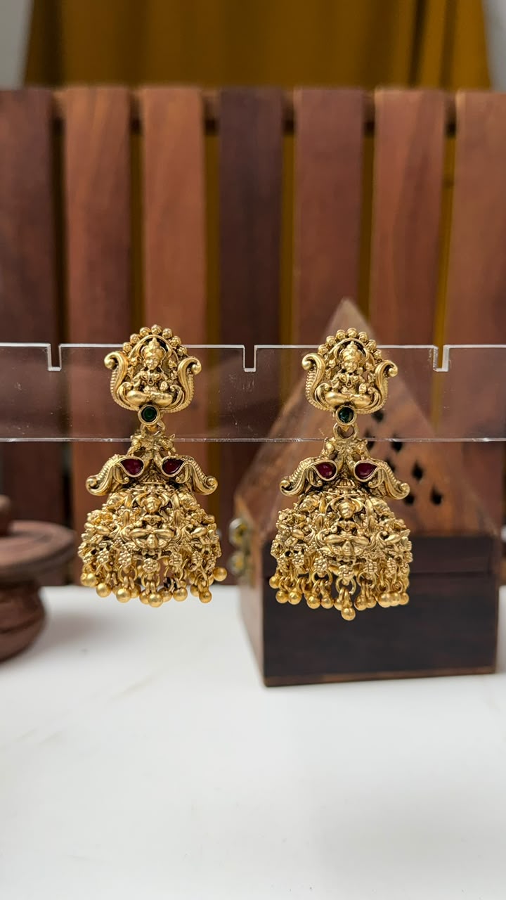 Lakshmi Jhumka with Beads for Women Online India | BhargavArts