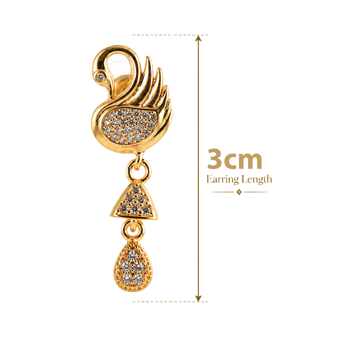 18k Gold Plated Gold Openwork Teardrop Earring