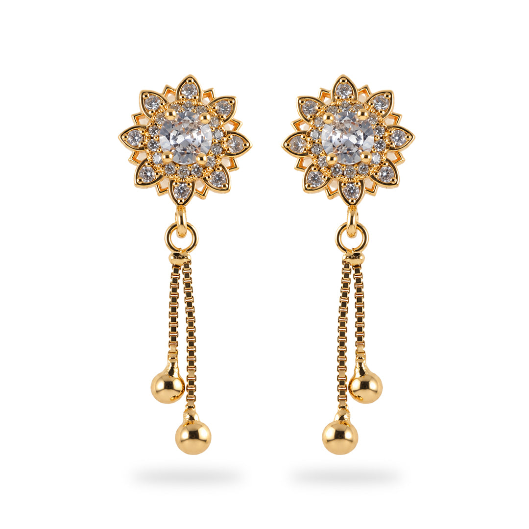 18k Gold Plated Gold Shell Pendant Earring