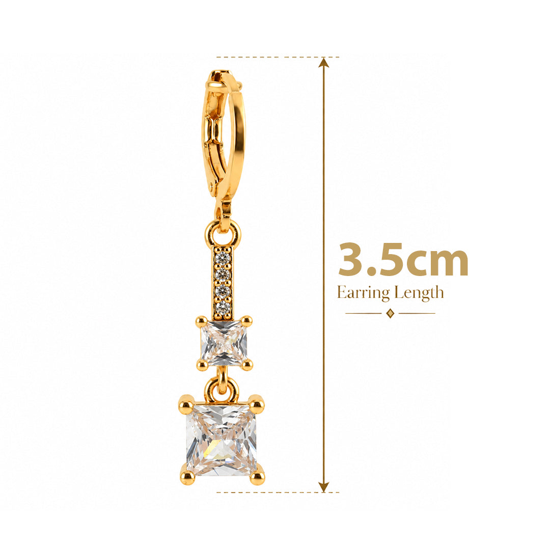 18k Gold Plated Gold Textured Teardrop Earring