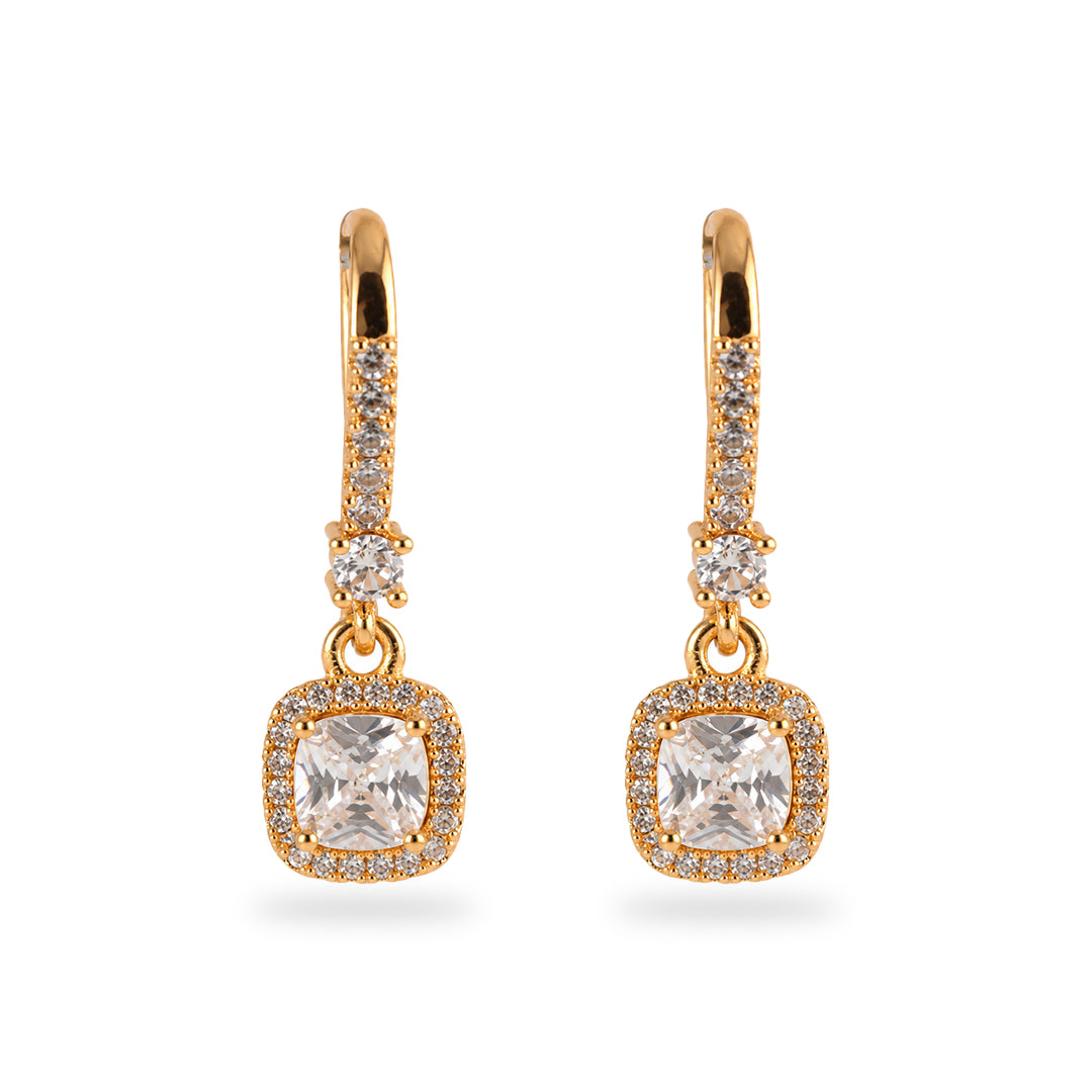 18k Gold Plated Layered Gold Floral Earring