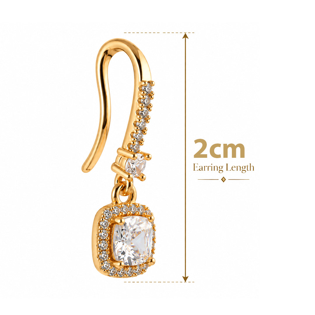 18k Gold Plated Layered Gold Floral Earring