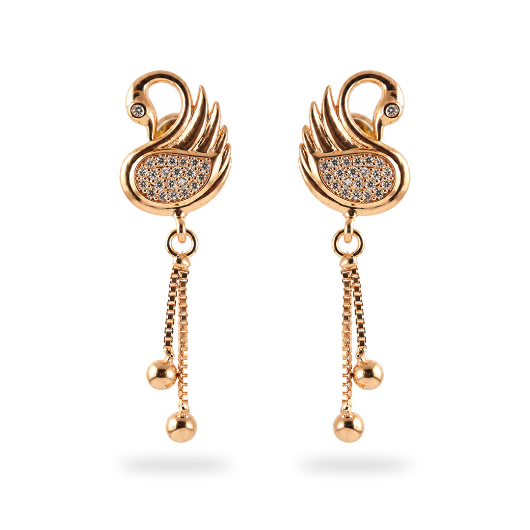 18k Gold Plated Textured Teardrop Gold Earring