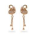 18k Gold Plated Textured Teardrop Gold Earring
