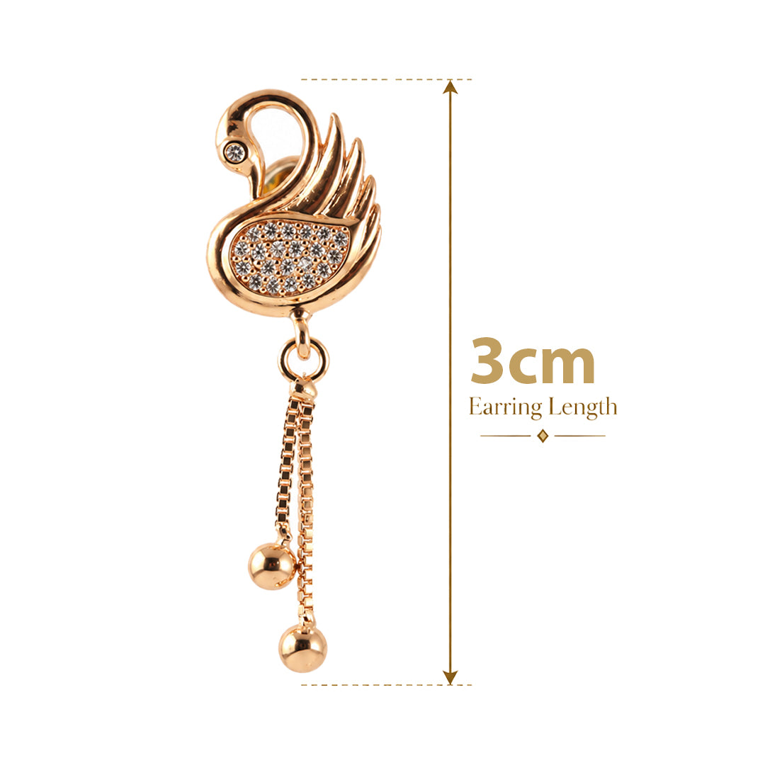 18k Gold Plated Textured Teardrop Gold Earring