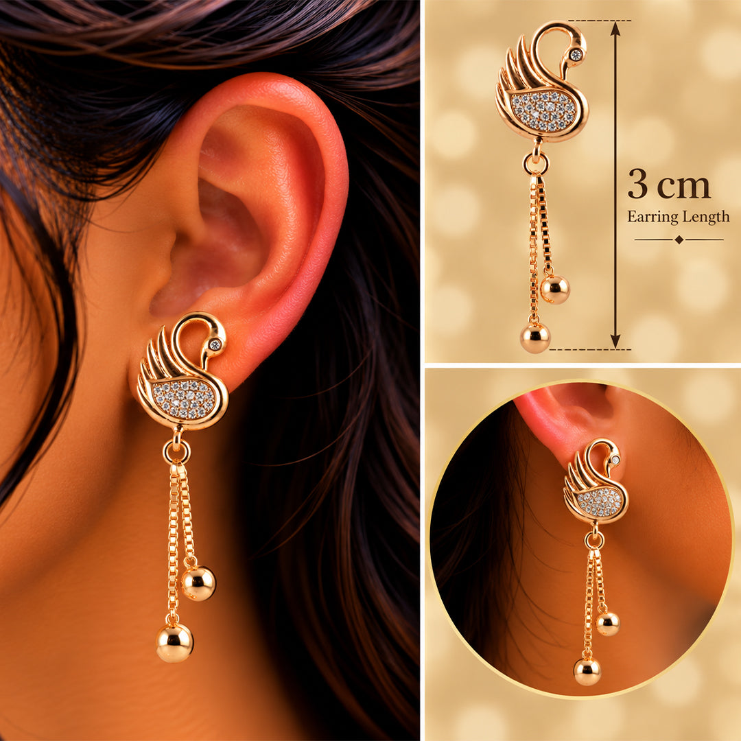 18k Gold Plated Textured Teardrop Gold Earring