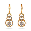 18k Gold Plated White Pearl Drop Earring