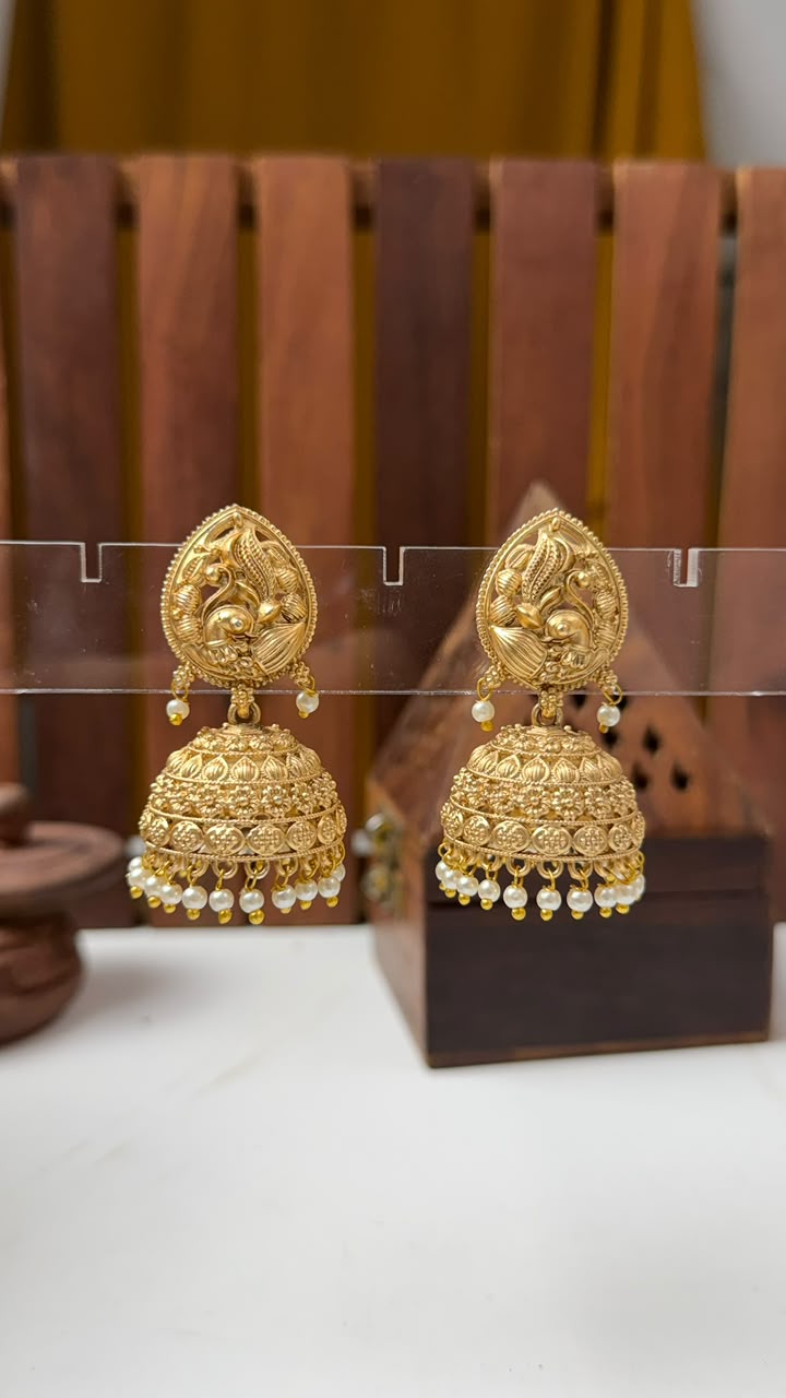 Premium Peacock Jhumka No Idol Design for Women Online India | BhargavArts