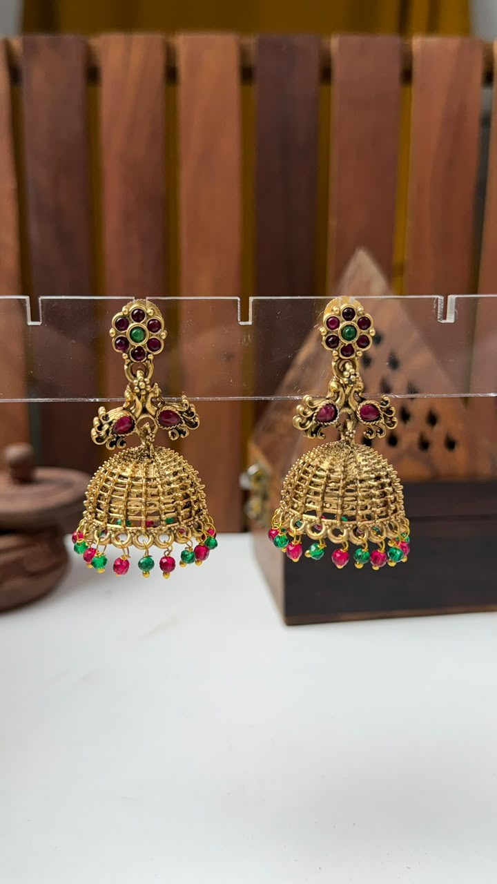 Premium Multi Peacock Jhumka for Women Online India | BhargavArts