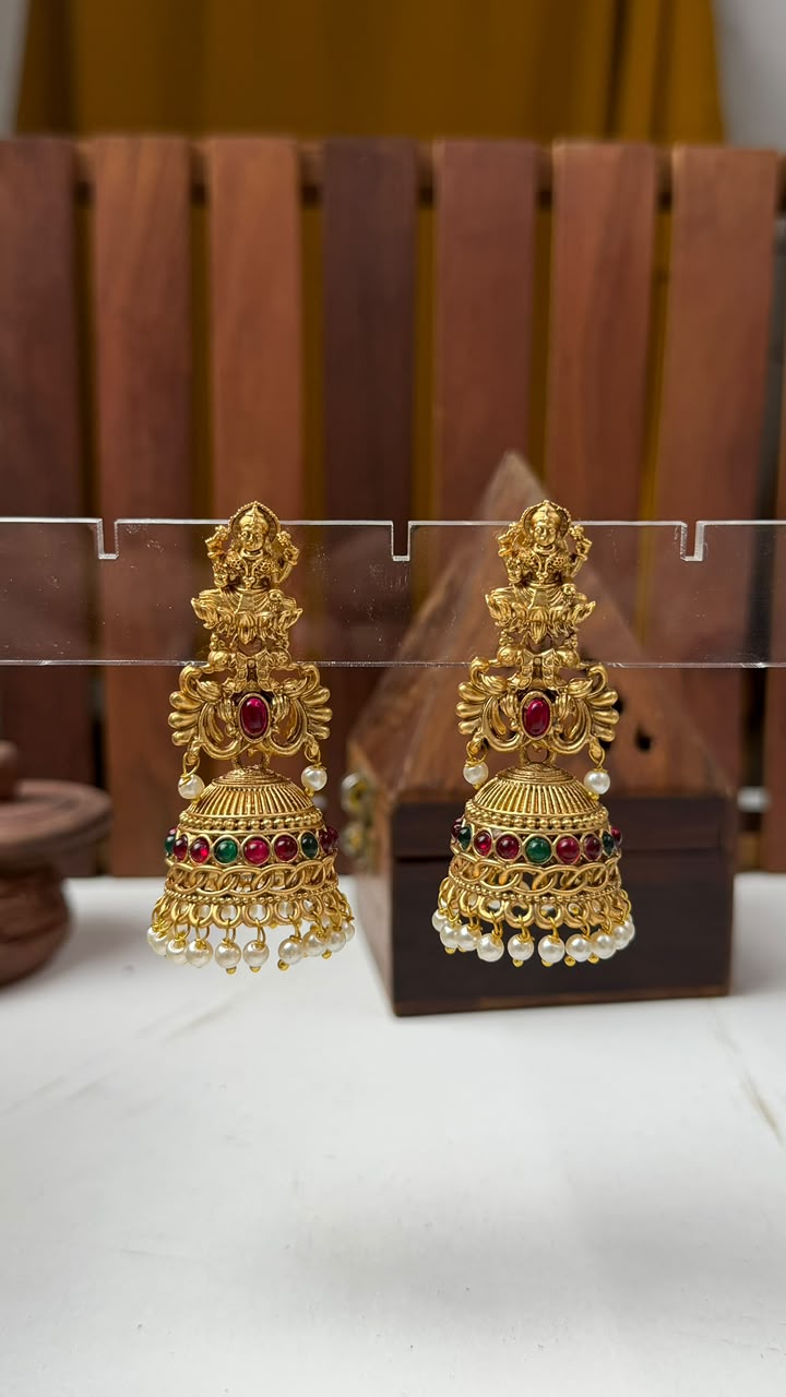 Goddess Lakshmi Premium Jhumki for Women Online India | BhargavArts
